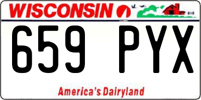 WI license plate 659PYX