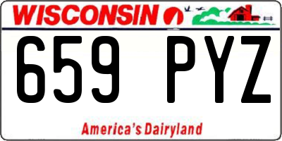 WI license plate 659PYZ
