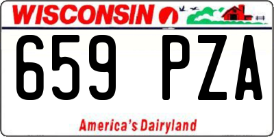 WI license plate 659PZA