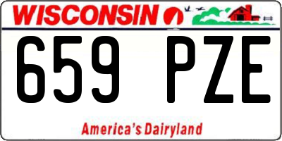 WI license plate 659PZE