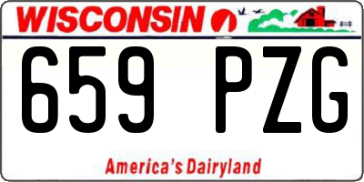 WI license plate 659PZG