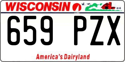 WI license plate 659PZX