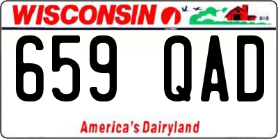 WI license plate 659QAD