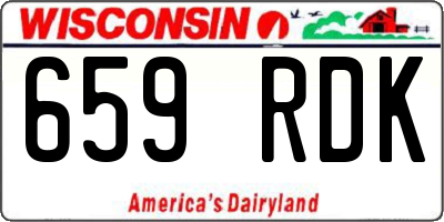 WI license plate 659RDK