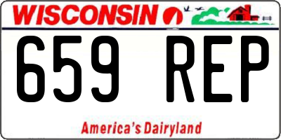 WI license plate 659REP