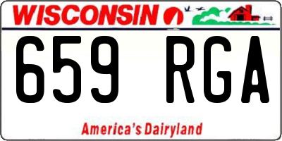WI license plate 659RGA