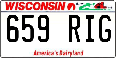 WI license plate 659RIG