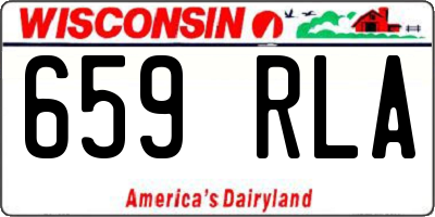 WI license plate 659RLA