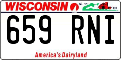 WI license plate 659RNI