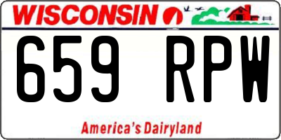 WI license plate 659RPW