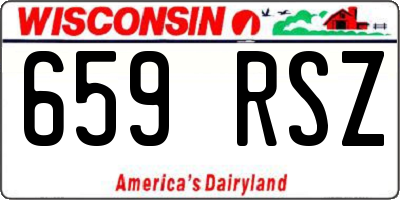 WI license plate 659RSZ