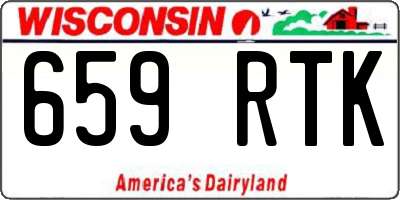 WI license plate 659RTK