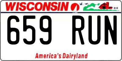 WI license plate 659RUN