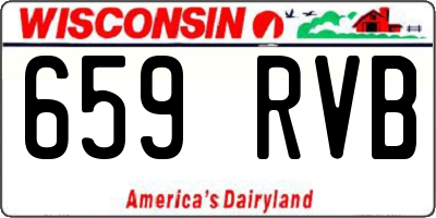 WI license plate 659RVB