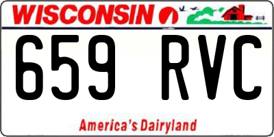 WI license plate 659RVC