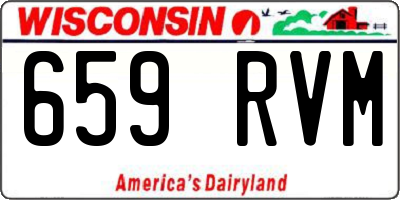 WI license plate 659RVM