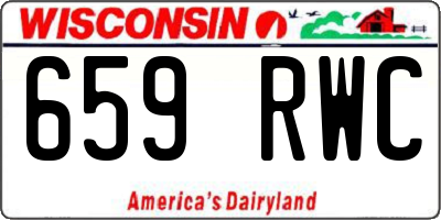 WI license plate 659RWC