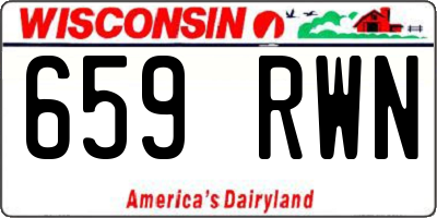 WI license plate 659RWN