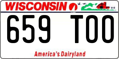 WI license plate 659TOO