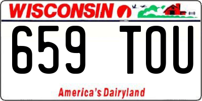 WI license plate 659TOU