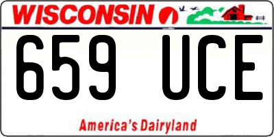 WI license plate 659UCE
