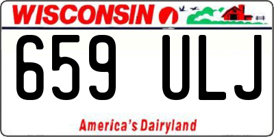 WI license plate 659ULJ