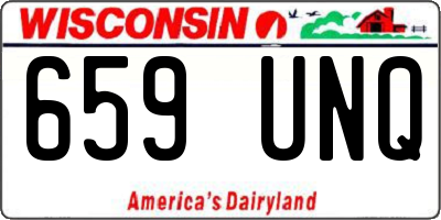 WI license plate 659UNQ
