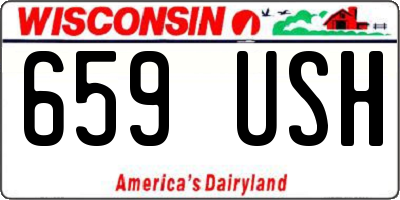 WI license plate 659USH