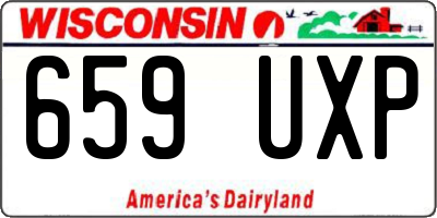 WI license plate 659UXP