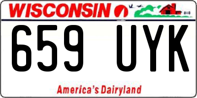 WI license plate 659UYK