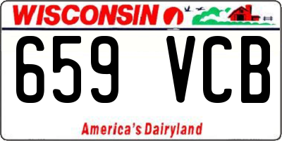 WI license plate 659VCB