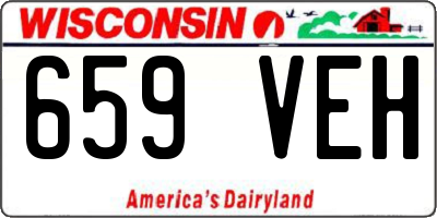 WI license plate 659VEH
