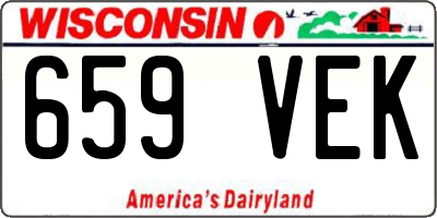 WI license plate 659VEK