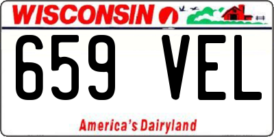 WI license plate 659VEL