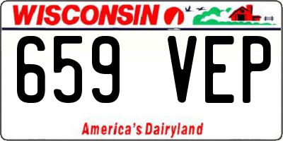 WI license plate 659VEP