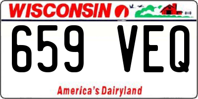 WI license plate 659VEQ