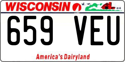 WI license plate 659VEU