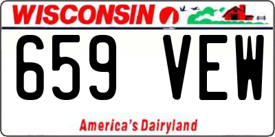WI license plate 659VEW