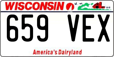 WI license plate 659VEX