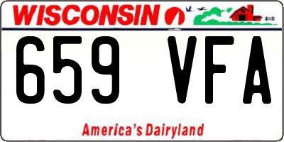 WI license plate 659VFA