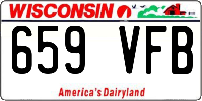 WI license plate 659VFB