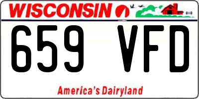 WI license plate 659VFD