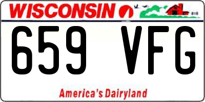 WI license plate 659VFG