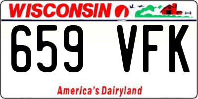 WI license plate 659VFK