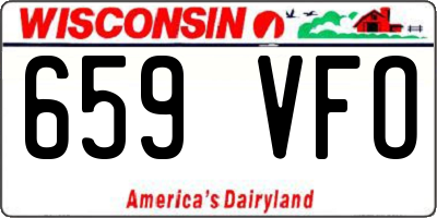 WI license plate 659VFO