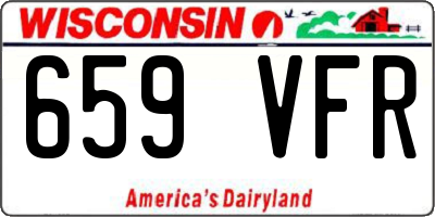 WI license plate 659VFR