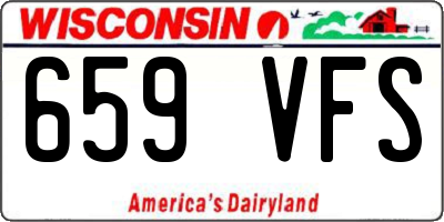 WI license plate 659VFS