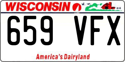WI license plate 659VFX