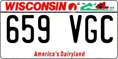 WI license plate 659VGC