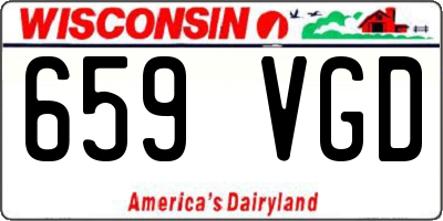 WI license plate 659VGD